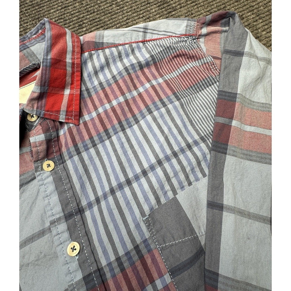 Boden Shirt Mens XL Blue Red Plaid Long Sleeve Button Front Casual Cotton